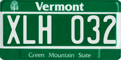 VT license plate XLH032