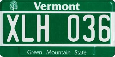 VT license plate XLH036