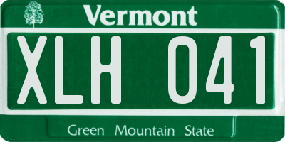 VT license plate XLH041