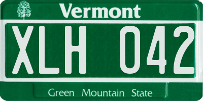 VT license plate XLH042