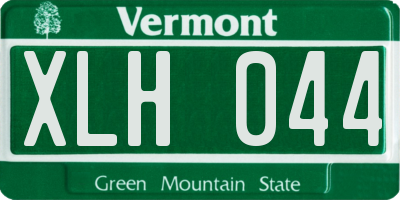 VT license plate XLH044