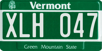 VT license plate XLH047