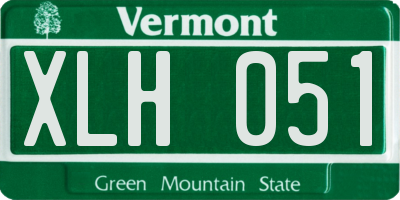 VT license plate XLH051