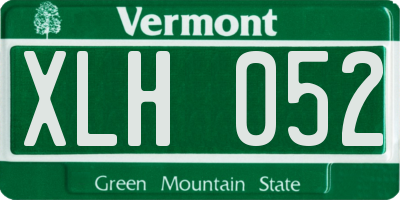 VT license plate XLH052