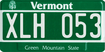 VT license plate XLH053