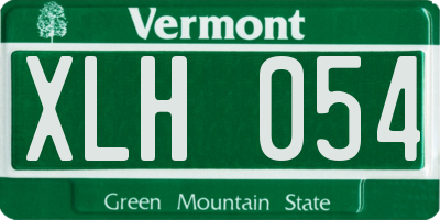 VT license plate XLH054