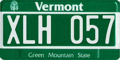 VT license plate XLH057