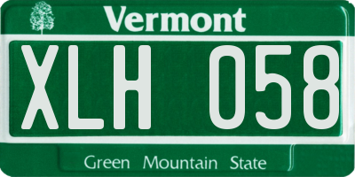 VT license plate XLH058
