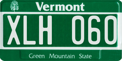 VT license plate XLH060
