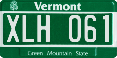 VT license plate XLH061