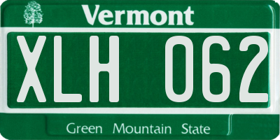 VT license plate XLH062