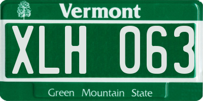 VT license plate XLH063