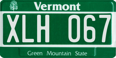 VT license plate XLH067