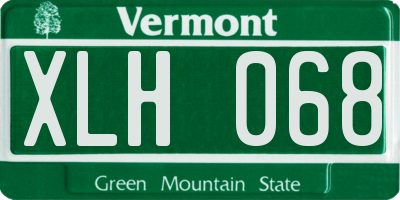 VT license plate XLH068