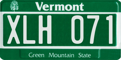 VT license plate XLH071