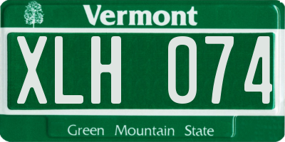 VT license plate XLH074