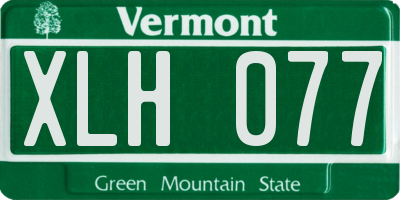 VT license plate XLH077
