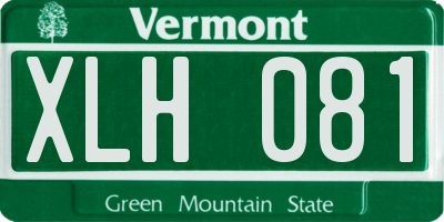 VT license plate XLH081