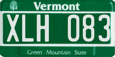 VT license plate XLH083