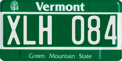 VT license plate XLH084