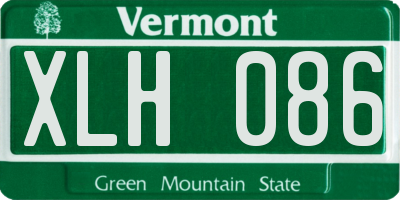 VT license plate XLH086
