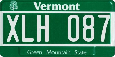 VT license plate XLH087
