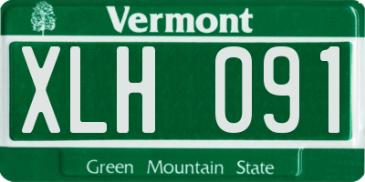 VT license plate XLH091