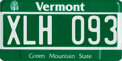 VT license plate XLH093