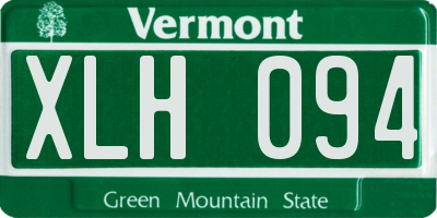 VT license plate XLH094