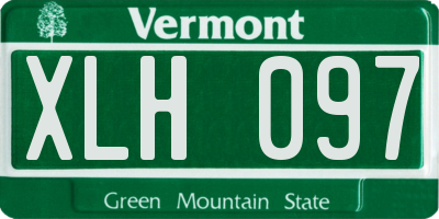 VT license plate XLH097