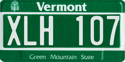 VT license plate XLH107