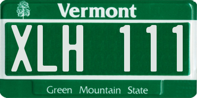 VT license plate XLH111