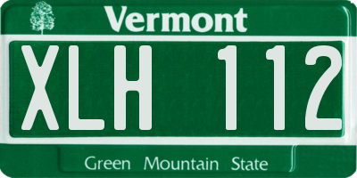VT license plate XLH112