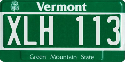 VT license plate XLH113