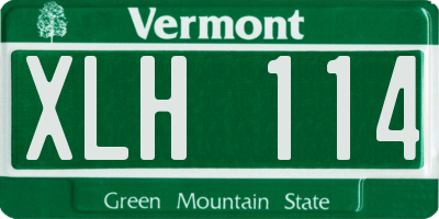 VT license plate XLH114