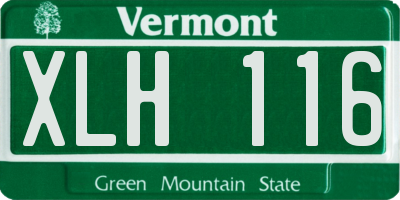 VT license plate XLH116