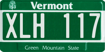 VT license plate XLH117