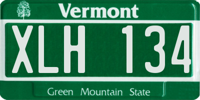 VT license plate XLH134