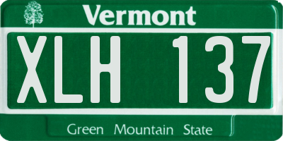 VT license plate XLH137