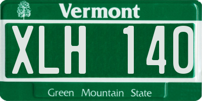 VT license plate XLH140