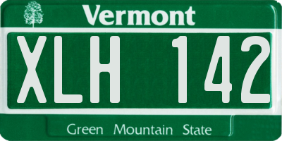VT license plate XLH142