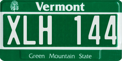 VT license plate XLH144
