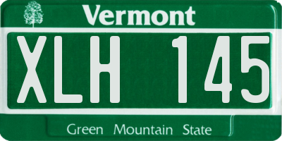 VT license plate XLH145