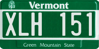 VT license plate XLH151