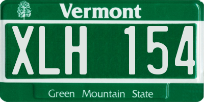 VT license plate XLH154
