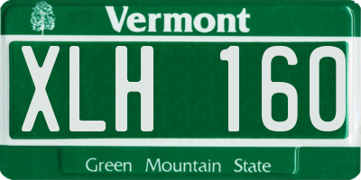 VT license plate XLH160