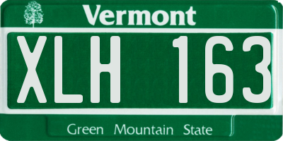 VT license plate XLH163