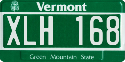 VT license plate XLH168