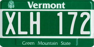 VT license plate XLH172