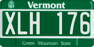 VT license plate XLH176